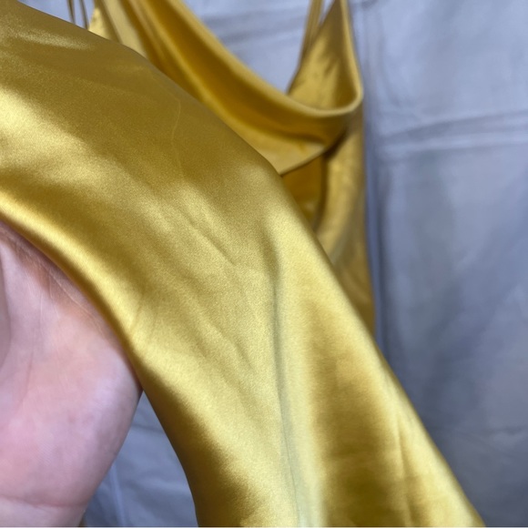 GOLDEN SILKY FINISH DRESS - Picture 2 of 11